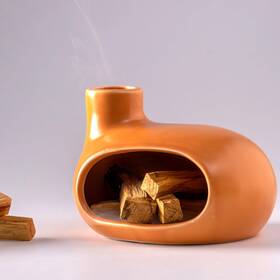 Mougigi 605832281568 Ceramic Palo Santo Holder - Handcrafted Ash Catcher For Sticks And