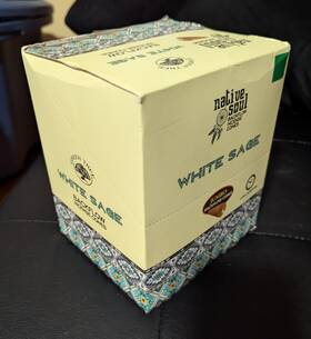 Native Soul 901684619422 White Sage Jumbo Backflow Incense Cone Retail Box 12 Packs 96 Cones