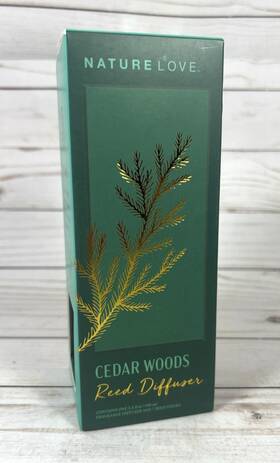 Nature Love 605923627787 Cedar Woods 7 Reed Diffuser 3.4oz