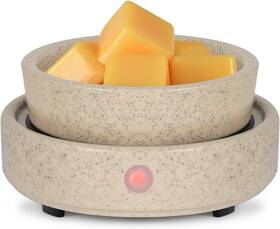 7158 Nawaza Ceramic Wax Melt Warmer Fragrance 3 In1 Electric Candle Beige