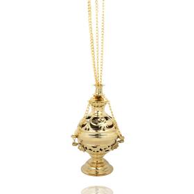 Ce-1023hp Needzo Large Hanging Censer High Polished Charcoal Incense Burner Ritual Accessori