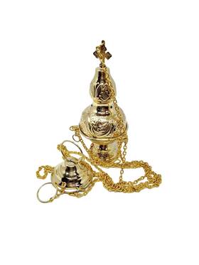 Ce-22243 Needzo Religious Gifts Hanging Incense Burner Orthodox Censer 8 1/2inch