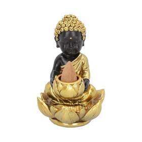 Nemesis Now 801269132309 10.3cm Gold Baby Buddha Backflow Incense Burner