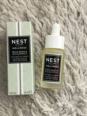 Nest New York 840732127732 Wellness Wild Mint And Eucalyptus Diffuser Oil Drops 0.5 Fl Oz