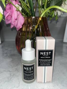 Nest Wellness 840732127749 New York Himalayan Salt Rosewater Misting Diffuser Oil 0.5 Fl Oz/15 Ml