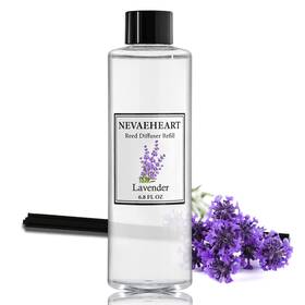 Nevaeheart 941737478486 Reed Diffuser Refill Lavender Oil With Sticks Set 6.8oz 200ml