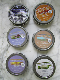 New 6 Yankee Candle Assortment High Intensity Fragrance Spill-proof Gel Tin