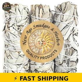 New Age Smudges & Herbs 696725251331 White Sage Incense - Pack Of 3 4 Inch
