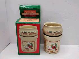 New Design 047256002334 Vintage Potpourri Simmer Pot Wax Candle Merry Christmas Goose Ceramic Holiday