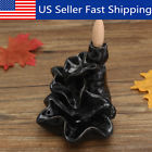 Nmo541288 Unbranded Black Porcelain Backflow Ceramic Cone Incense Burner Holder Buddhist
