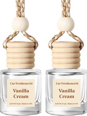 Hgv54 Nobrand Car Air Freshener Diffuser 2 Pack - Vanilla Cream 45 Days Long Lasting