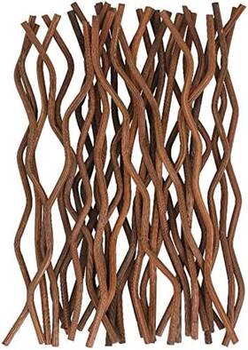 Nongcunren 313091443466 7inch 100 Pcs Brown Wavy Rattan Reed Diffuser Sticks Fragrance Replacem
