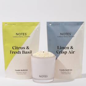Notes 850038994228 Sustainable Candle Starter Kit - Zesty Fresh Duo Refillable And Reusabl