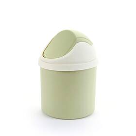 Ccbr800 Olirexd Desktop Mini Waste Can With Swing Lid Stylish Lace Polka Dot Table Trash B Inch