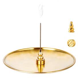 Osopola 850027543468 3 In 1 Incense Burner - 6.7 Inch Brass Holder For Sticks/coil
