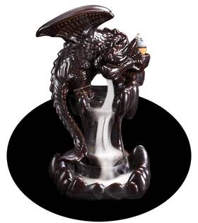 Otdcgi 757277520372 Dragon Backflow Incense Burner Waterfall Holder Ornamen Statue Fount