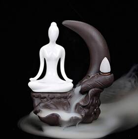 Otofy 011587332035 Handmade Ceramic Incense Holders Backflow Burner Figurine Co