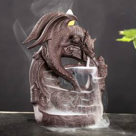 Otofy 011717970182 Backflow Fountain Waterfall Ceramic Incense Holders Burner
