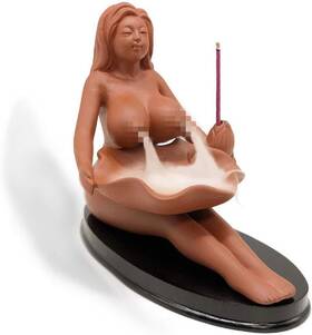 Otofy 445000153135 Beauty Maid Red Porcelain Ceramic Incense Holder Backflow Burner I