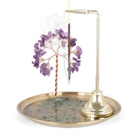 Oto-17cm-crystal Otofy 6.7 Inch Crystal Incense Holder For Sticks Anti-ash Flying Burner Wi