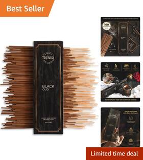 Oud Incense Sticks 810121334768 Handcrafted Black - Pack Of 100 For Luxury Aroma