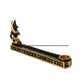 Jj-cxc05-ajg-2 Owmell Egyptian Incense Holder For Sticks Cone Burner With Ash Cat