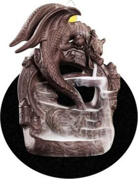 Owmmiz 431282166603 Pterosaur Dragon Backflow Incense Burner Set Handcrafted Waterfall Smoke Ef