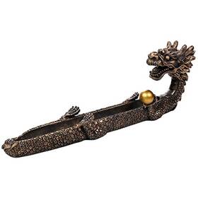 12422 Pacific Trading Feng Shui Oriental Dragon Holding Orb Incense Burner Holder Fantasy Decoration