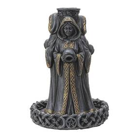 14940 Pacific Trading Mother Maiden Crone Backflow Incense Burner 9.25-inch Height Cold Cast Resin