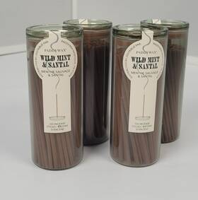 Paddywax 647658032207 New In Box Incense Sticks Glass Jar 100 Piece Mint And Santal