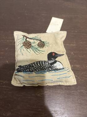 Hs817 Paine Products Embroidered Loon 4 Inch Balsam Fir Filled Sachet Christmas Tree Paines Scent Duck