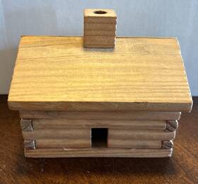 20010 Paines Log Cabin Incense Burner 2.5 Inch X3.5 With 10 Balsam Fir Logs Usa Small Rustic