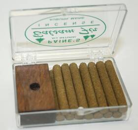 Paines 640546062280 Incense And Burner Comes With 14 Balsam Fir Sticks Wood Holder Lodge Style