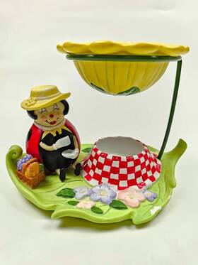 P8009 Partylite Hand Painted Ladybug Tealight Melts Warmer Retired