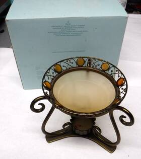 W27-16 Partylite P8332 Vtg Paris Retro Aroma Melts Scent Wax Warmer With Box