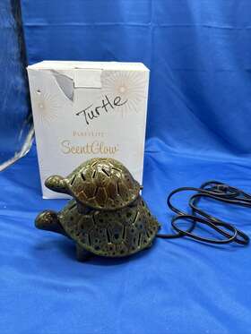 P91259 Partylite Scent Glow Warmer Turtle Trek Wax Diffuser