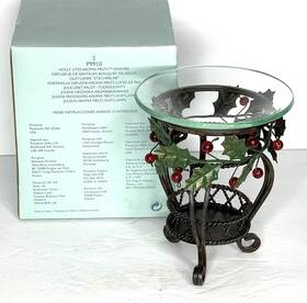 Partylite P9910 Holly Lites Aroma Melts Warmer Christmas Tealight Wax Burner Box