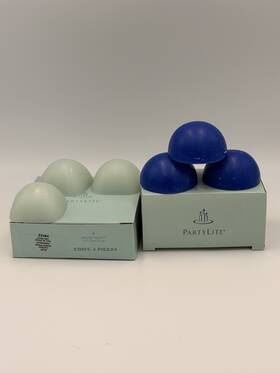 Z2464 Partylite Mixed Aroma Melts Lot 6pc Relax And Ocean Mist Retired Wax Tarts New
