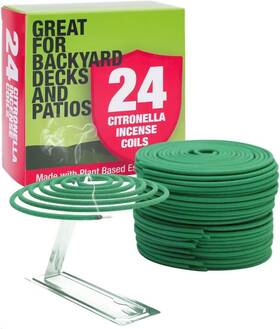 Pavo Cristatus 313019296273 Citronella Incense Coil - Each Could Last For 5-7 Hours- Suitable Outdo