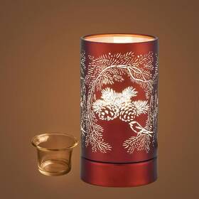 Peterson Artwares 628233182401 Copper Pinecones 7 Inch Touch Lamp Essential Oil Diffuser And Wax Warmer