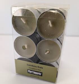 2311 Pier 1 Imports 230/2311 Bamboo Frais Scented Tealight Candles Home Fragrance Decor 30 Pk