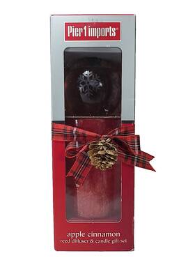 2487818 Pier 1 Imports One Apple Cinnamon Reed Diffuser And Candle Set Discontinued Rare