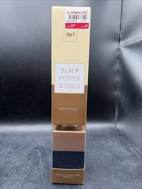 3868710 Pier 1 Imports New Black Pepper And Gold Reed Diffuser 4.2 Fl Oz Eucalyptus Lav