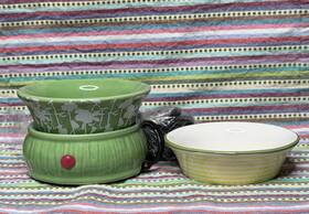 Pink Zebra 4008300 Sunny Garden Ceramic Simmer Pot With 2 Dishes 2013