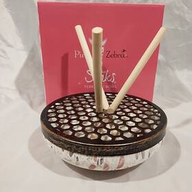 4008884 Pink Zebra Terrazzo Bowl Reeds Inch Just Add Soaks New In Box Mosaic Pattern