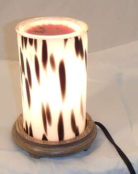 Lu4008 Pink Zebra Electric Candle Wax Melt Warmer Lamp 6.5 Inch Tall