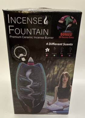 Pinnacle Brands 810025098001 Ceramic Incense Waterfall Fountain Holder And 24 Cones