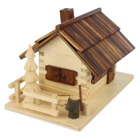 Ppt-004-0032 Pinnacle Peak Trading Company Forest House German Wood Christmas Incense Smoker Made In Germany Cabin