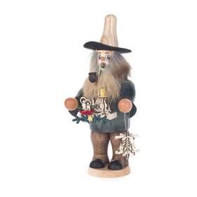 Ppt-004-0124 Pinnacle Peak Trading Company Christmas Wood Candle Stick Vendor German Smoker Incense Burner 7.8 Inch