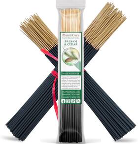 Plant Guru 744110722529 Balsam And Cedar Incense Sticks 11 Inch - 1 Bundle 85 To 100 Smooth Cle